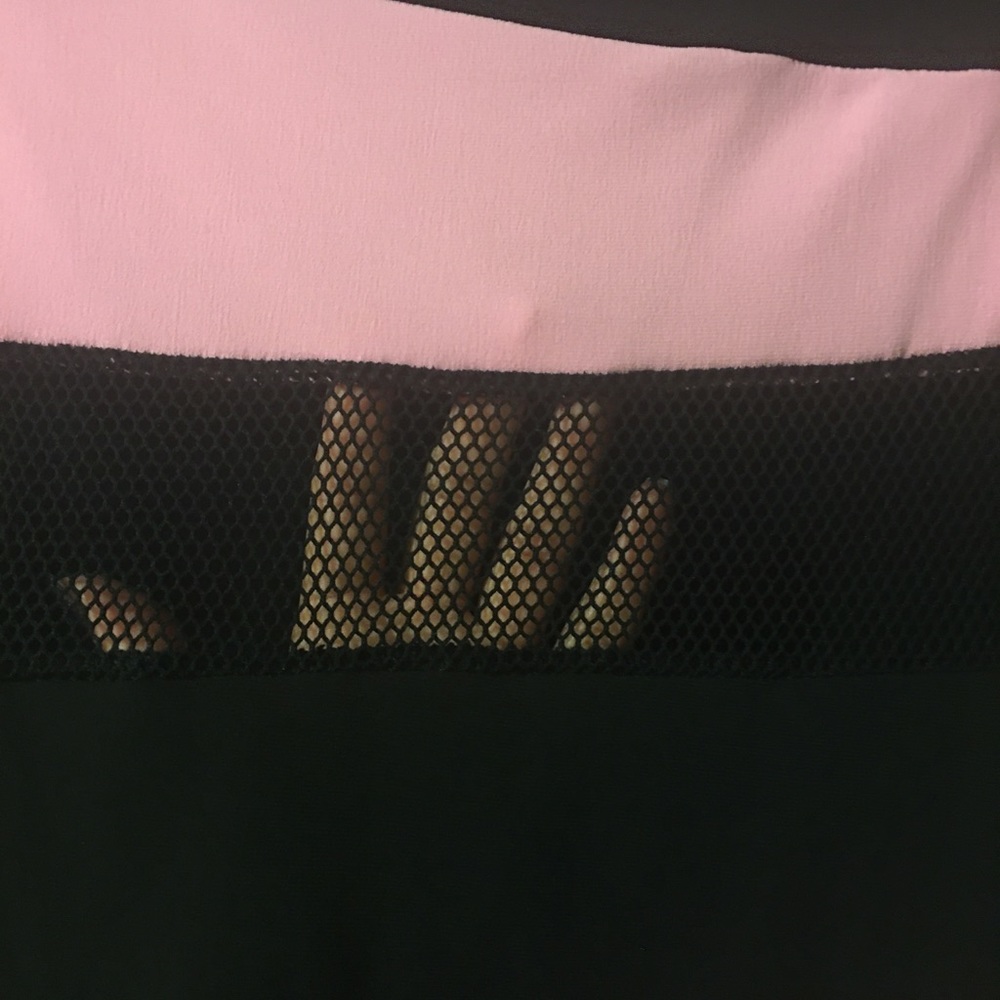 Black and pink striped strapless dress - Picture 2 of 4